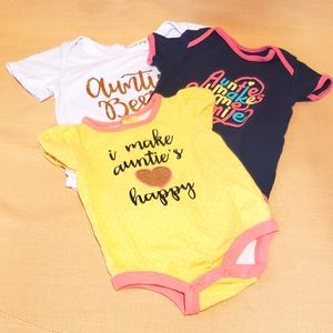 Auntie Baby Girl Onesie Bundle
